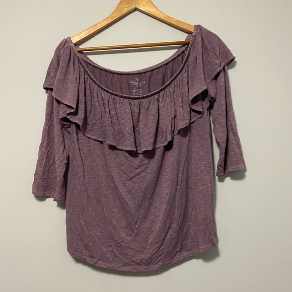 AEO Scoopneck Ruffled Top size XL